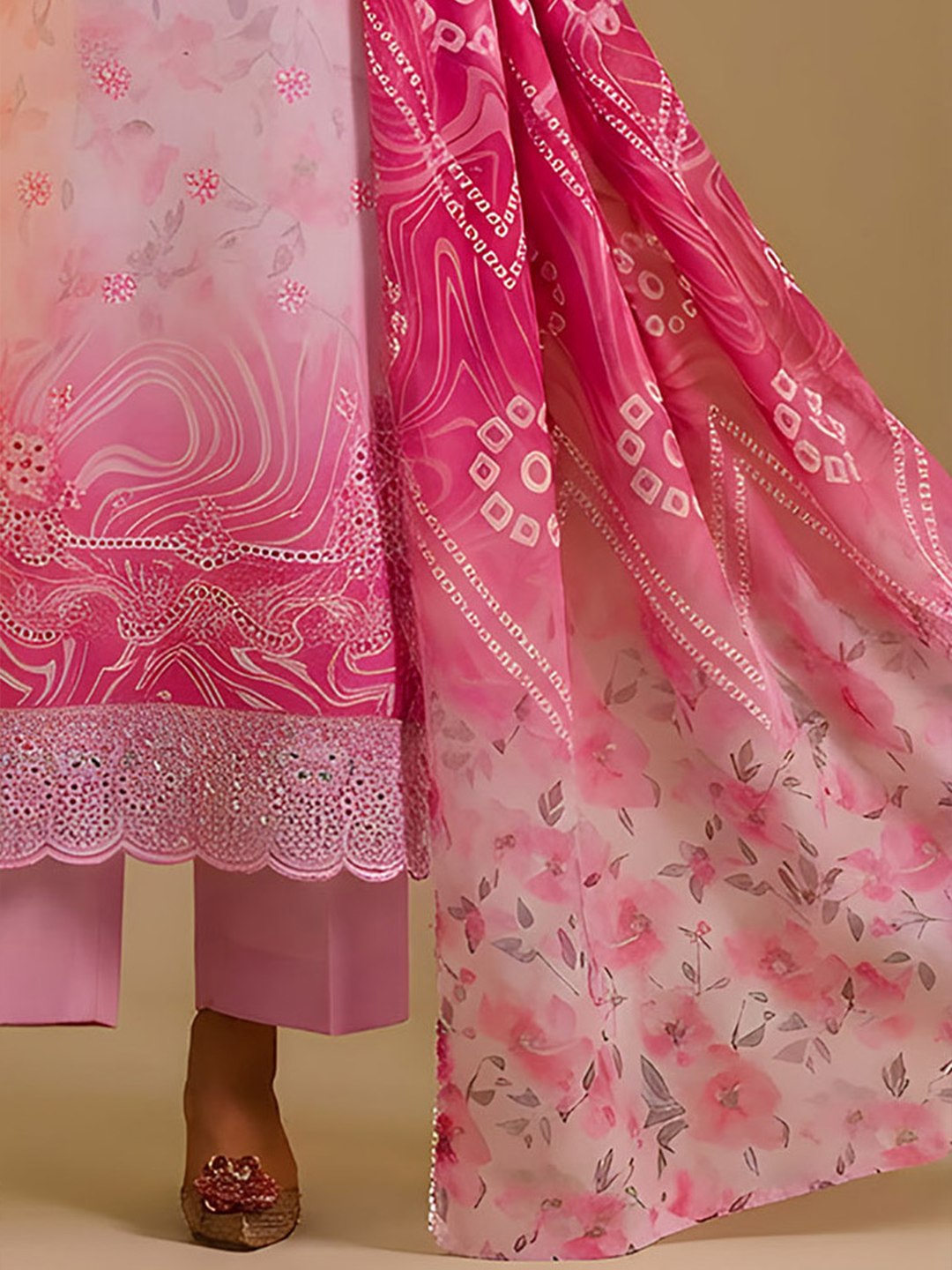 Jannat - Digital Embroidered Lawn - 3PC Suit - D-08