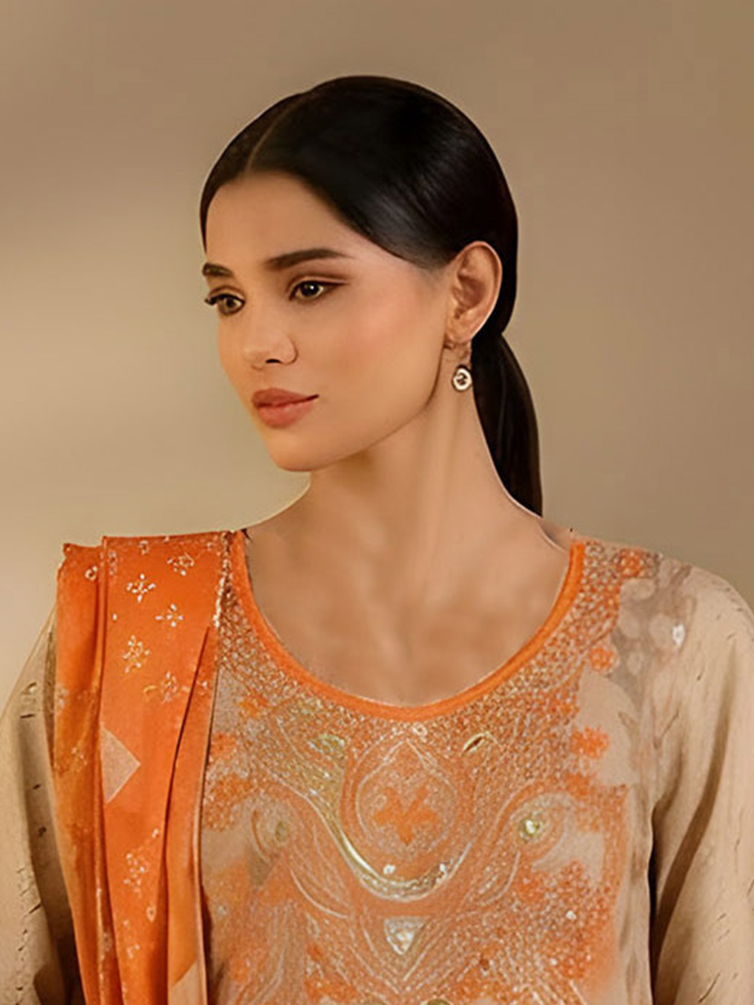 Jannat - Digital Embroidered Lawn - 3PC Suit - D-07