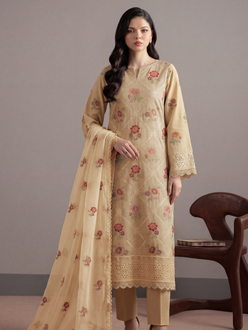 Bareeza's Style - Premium Embroidered Lawn - 3PC Suit - D-02