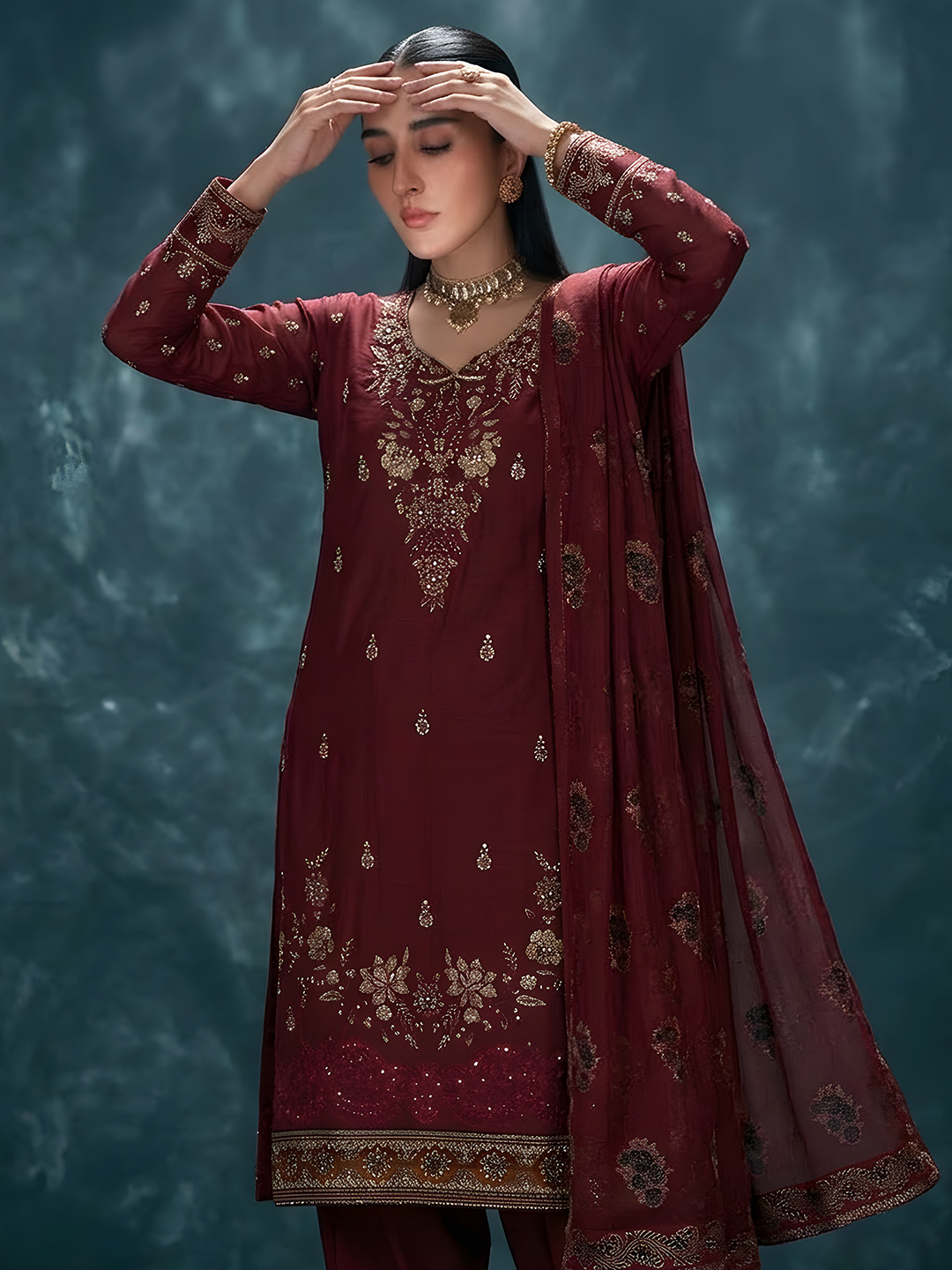 Komal Doria Embroidered Lawn Collection – Full 5-Piece Premium Box
