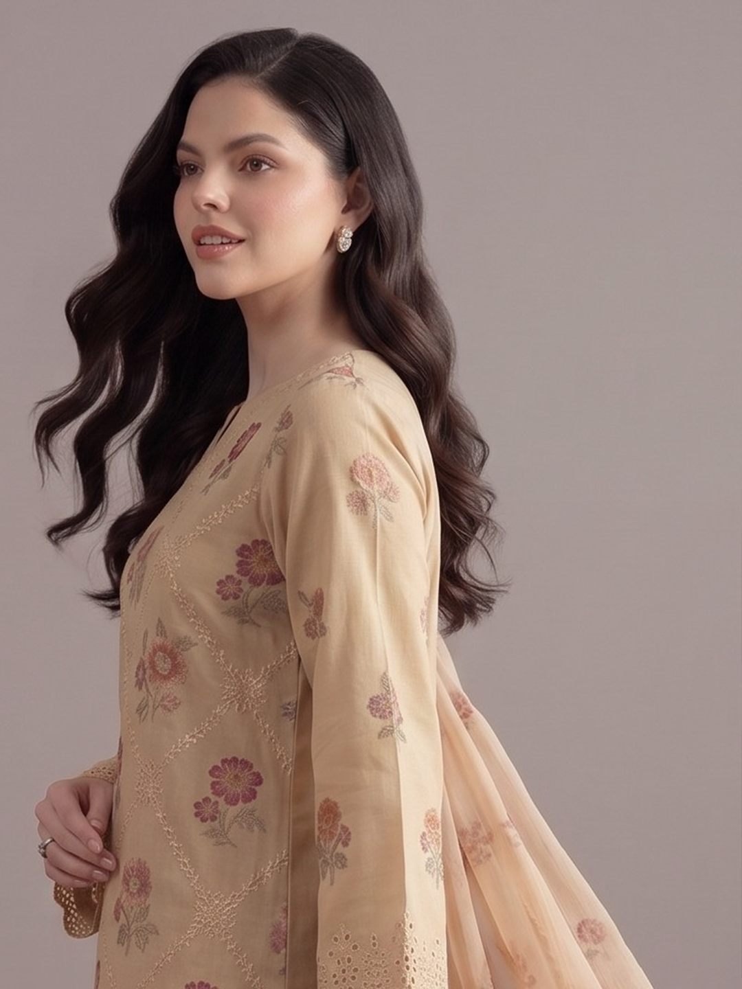 Bareeza's Style - Premium Embroidered Lawn - 3PC Suit - D-02