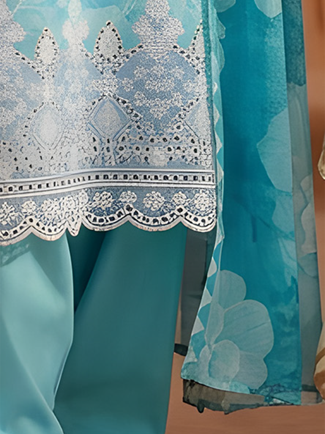 Seerat - Digital Printed Embroidered Lawn - 3PC Suit - D-02