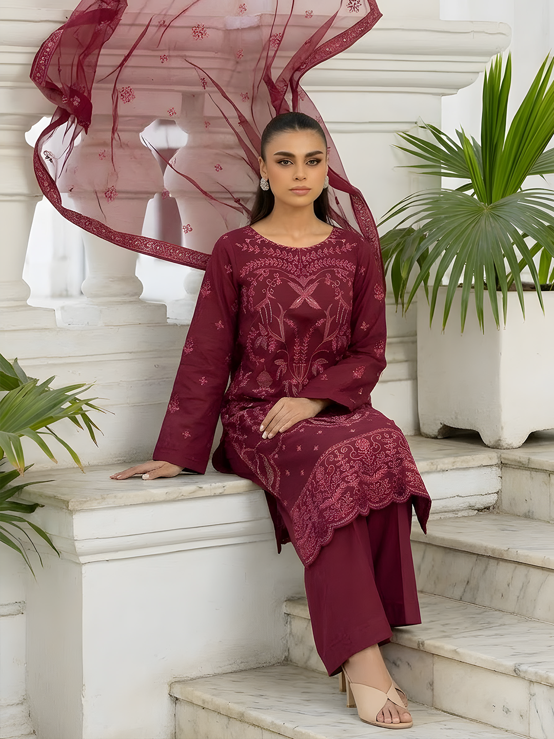 Shahpara - Doria Embroidered Lawn - 3PC Suit - D-03