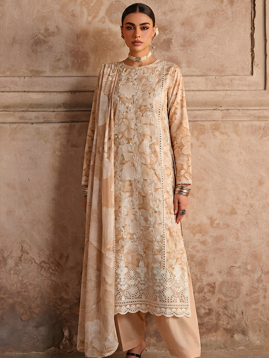 Seerat Luxury Embroidered Lawn Collection – Full 10-Piece Premium Box
