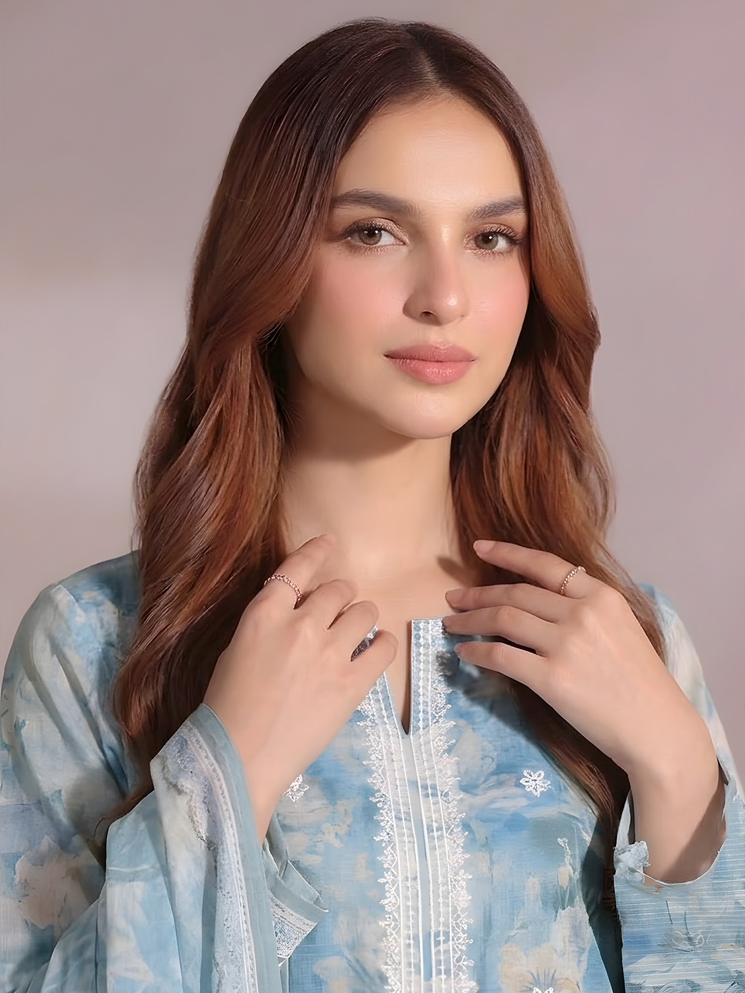 Titlee - Digital Embroidered Fancy Lawn - 3PC Suit - D-03