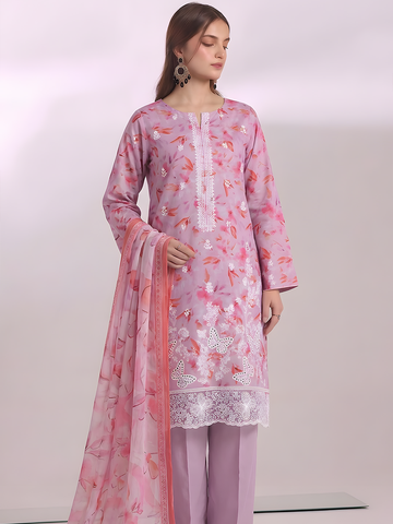 Titlee - Digital Embroidered Fancy Lawn - 3PC Suit - D-04 – product image 1 of 4