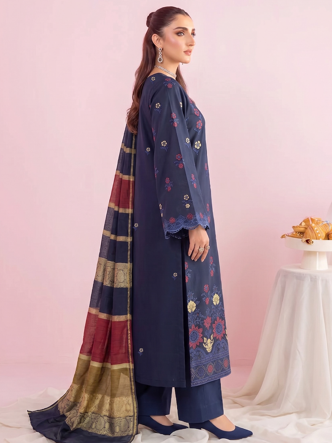 Rangeli - Premium Embroidered Lawn - 3PC Suit - D-01