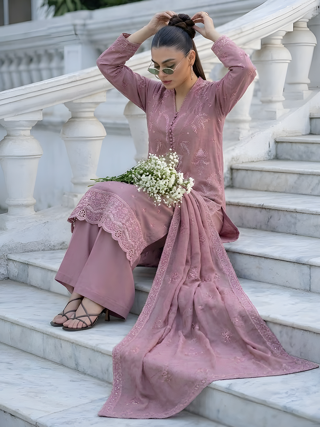 The Shahpara Embroidered Lawn Collection – Full 7-Piece Premium Box
