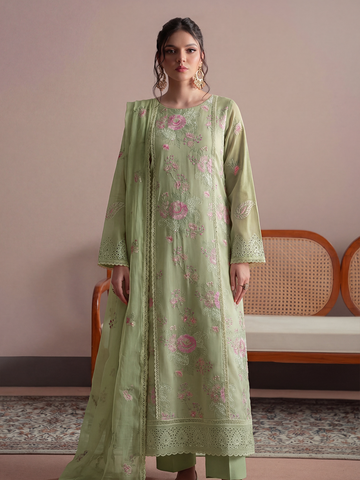 Bareeza's Style - Premium Embroidered Lawn - 3PC Suit - D-04