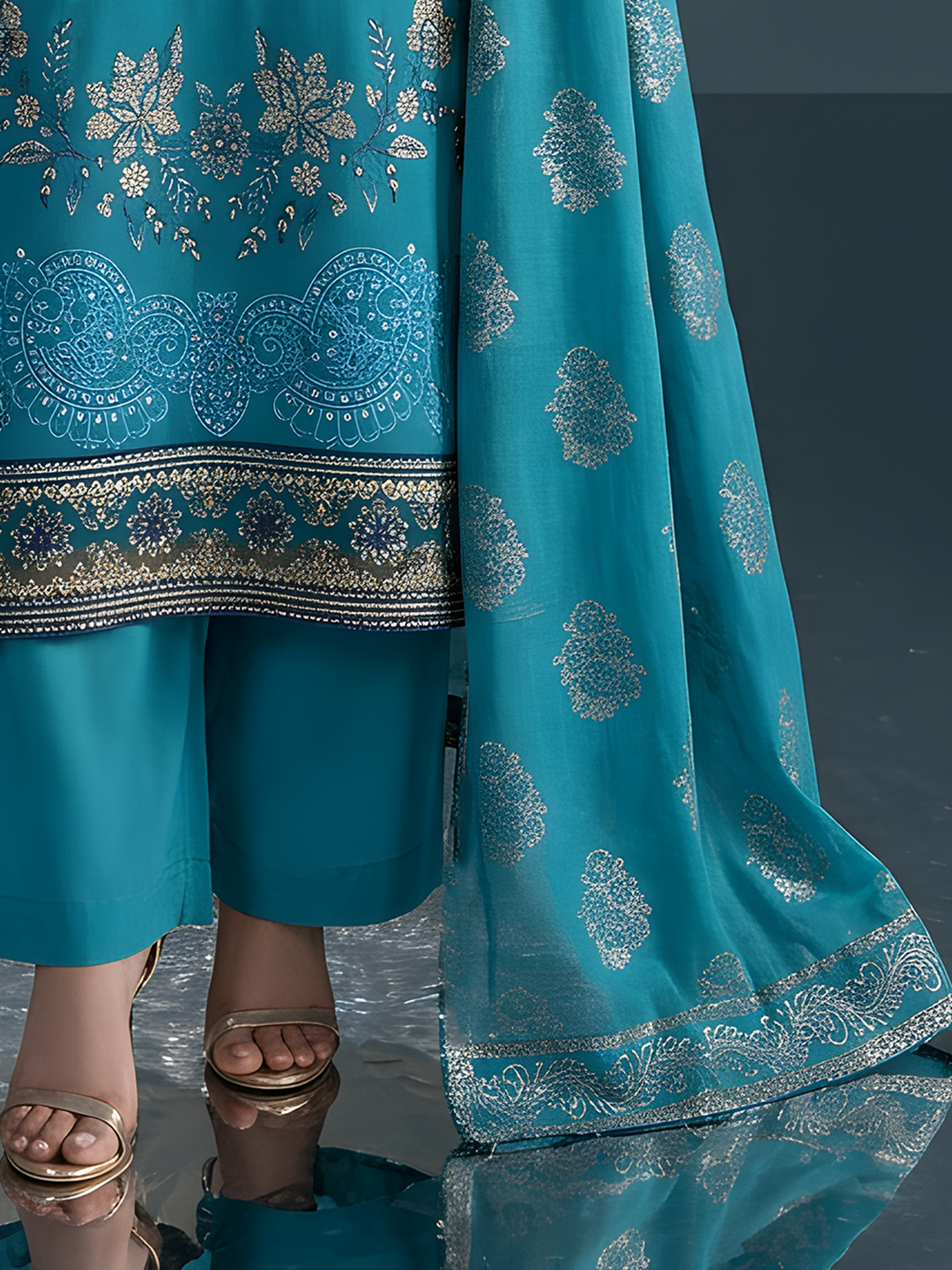 Komal Doria Embroidered Lawn Collection – Full 5-Piece Premium Box