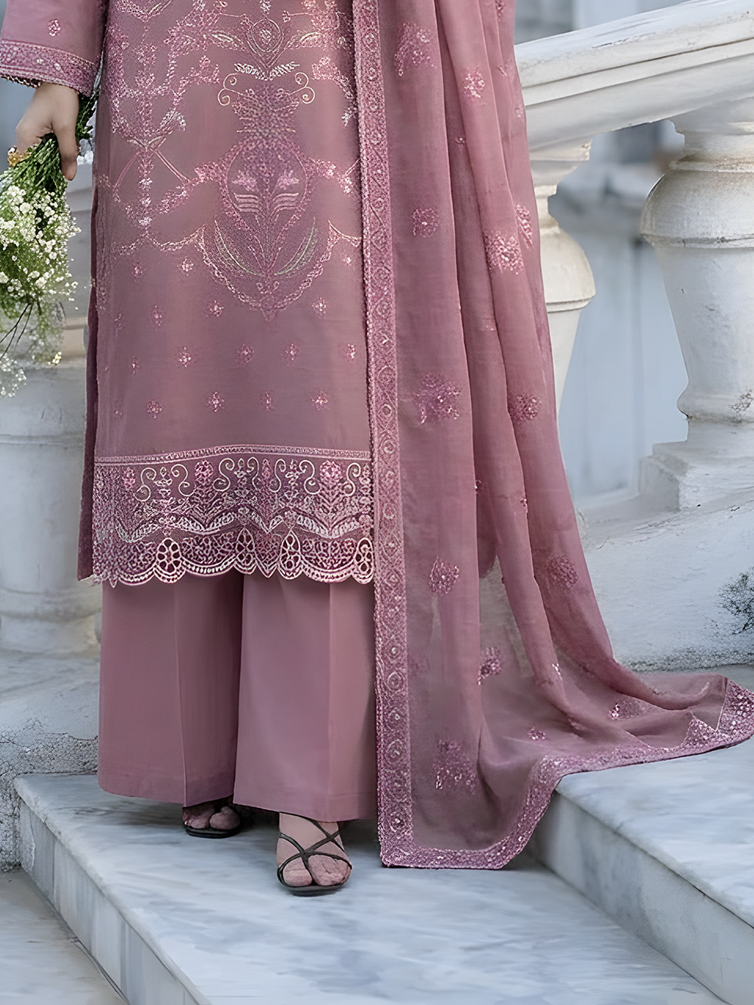 Shahpara - Doria Embroidered Lawn - 3PC Suit - D-04