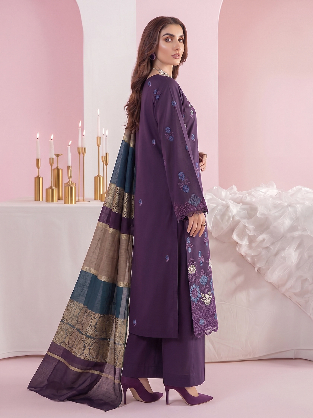 Rangeli - Premium Embroidered Lawn - 3PC Suit - D-06