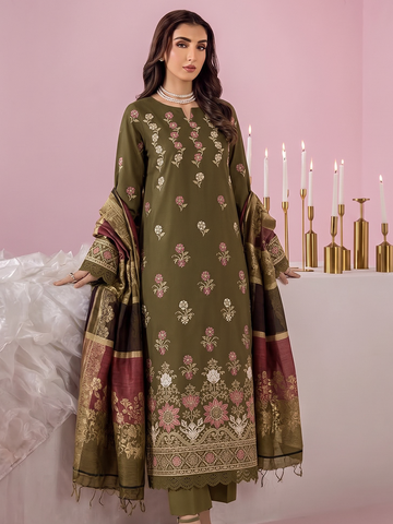 Rangeli - Premium Embroidered Lawn - 3PC Suit - D-02