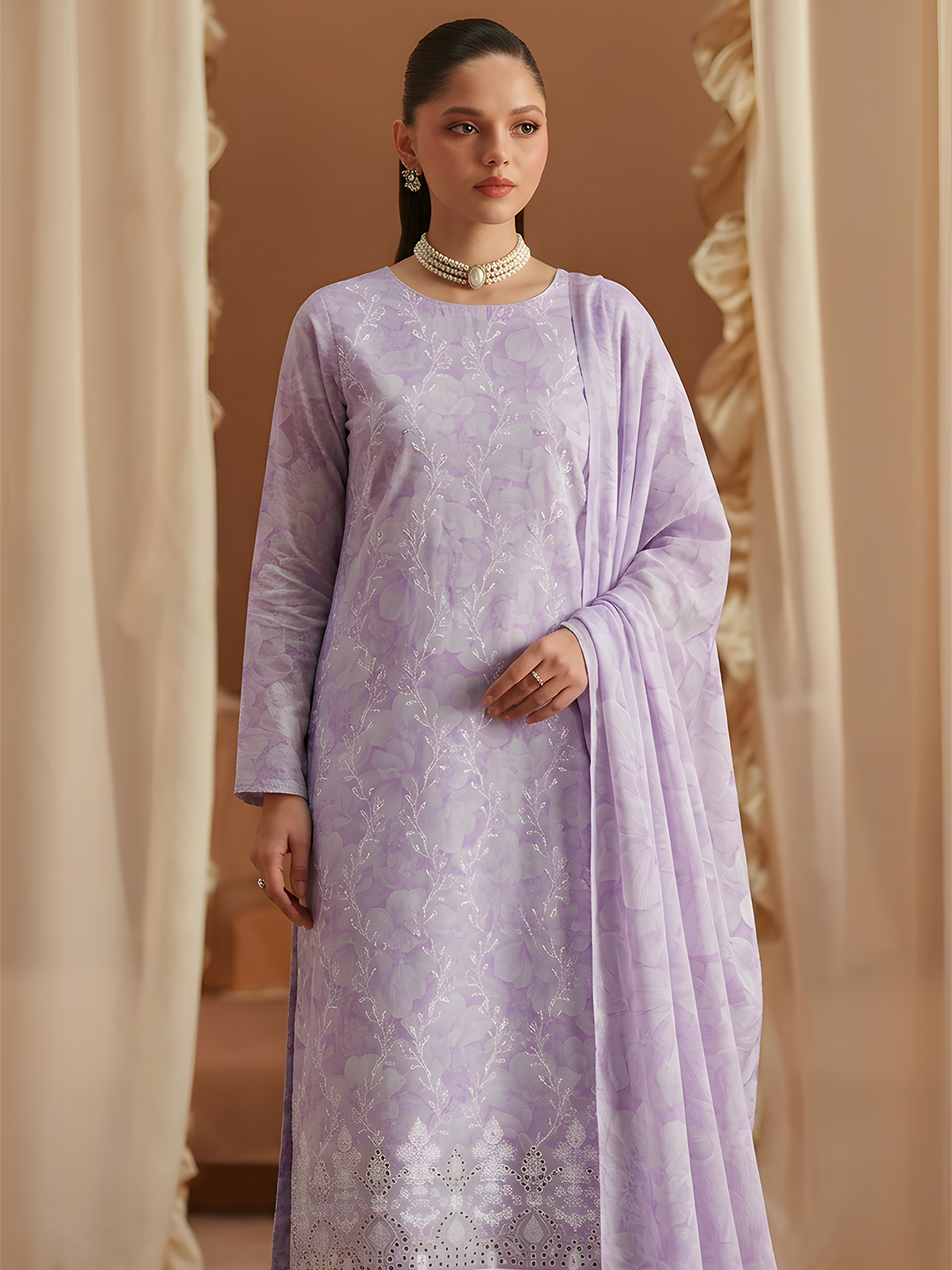 Seerat Luxury Embroidered Lawn Collection – Full 10-Piece Premium Box