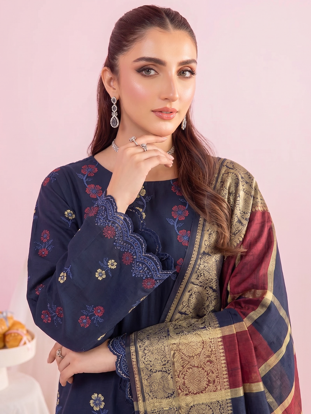 Rangeli - Premium Embroidered Lawn - 3PC Suit - D-01