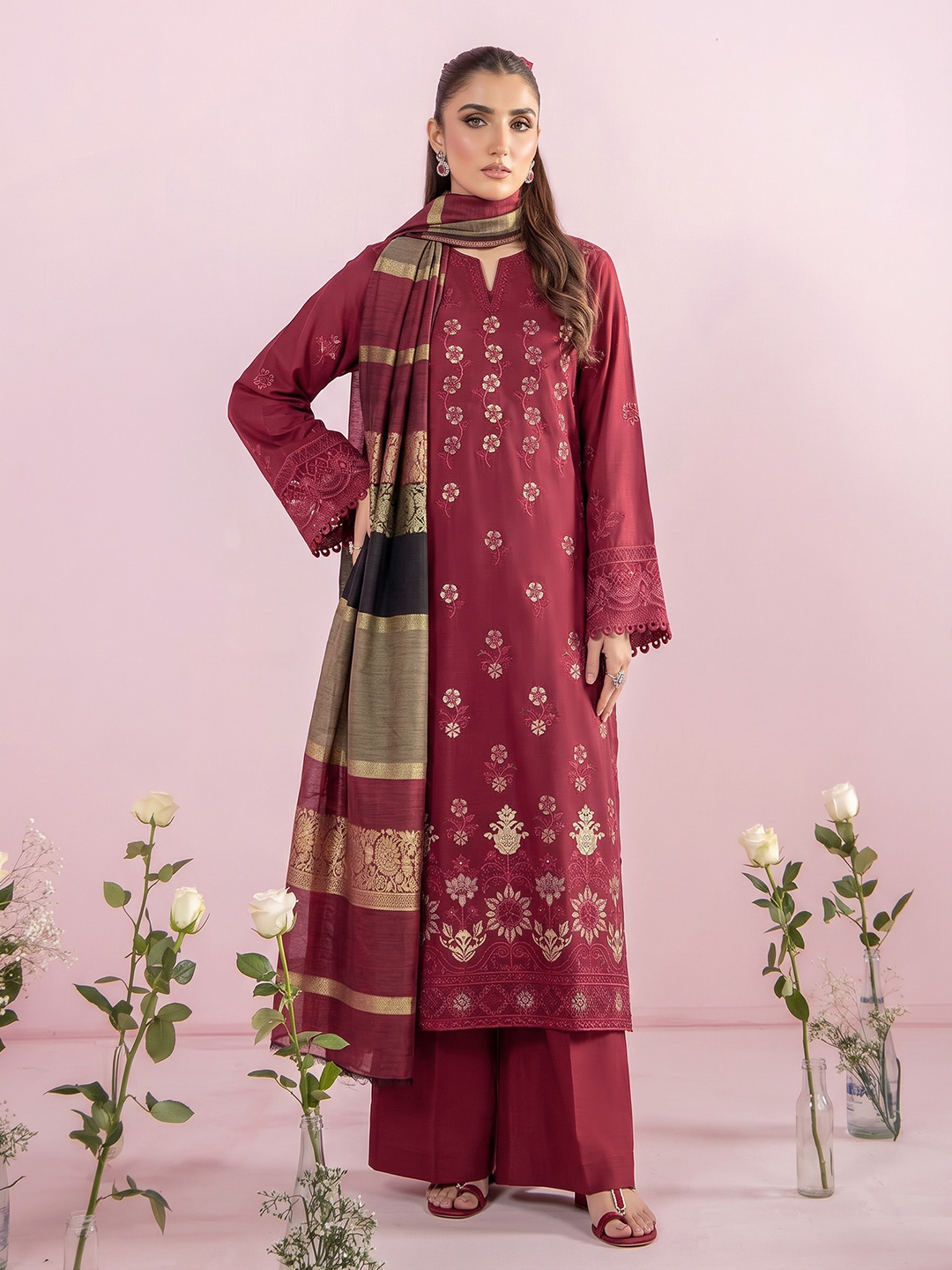 Rangeli - Premium Embroidered Lawn - 3PC Suit - D-04