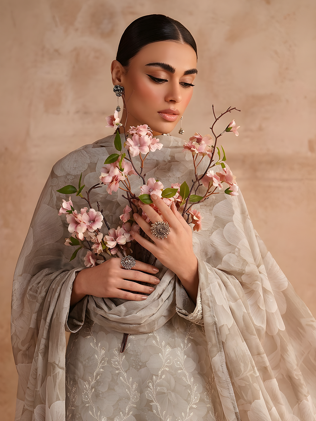 Seerat - Digital Printed Embroidered Lawn - 3PC Suit - D-06