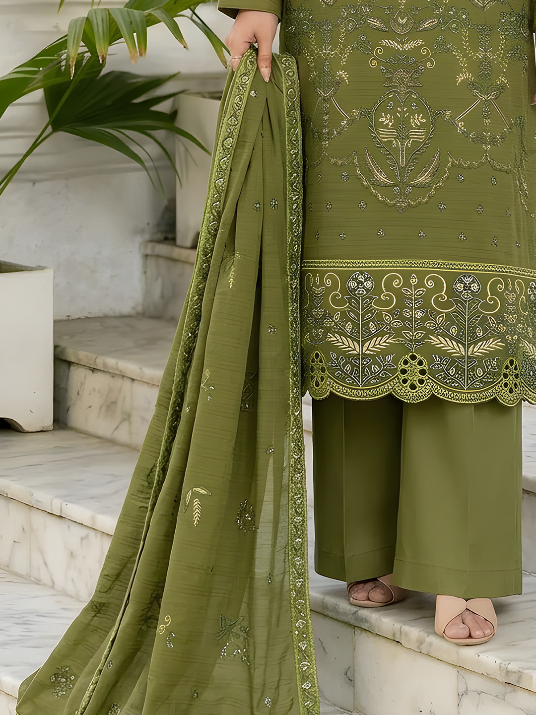 Shahpara - Doria Embroidered Lawn - 3PC Suit - D-06