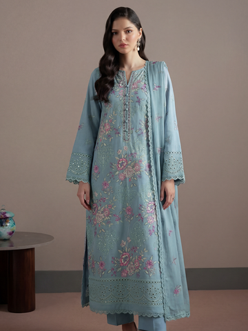 Bareeza's Style - Premium Embroidered Lawn - 3PC Suit - D-08